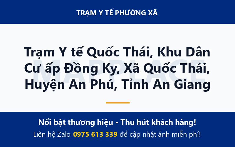 Trạm Y tế Quốc Thái, Khu Dân Cư ấp Đồng Ky, Xã Quốc Thái, Huyện An Phú, Tỉnh An Giang