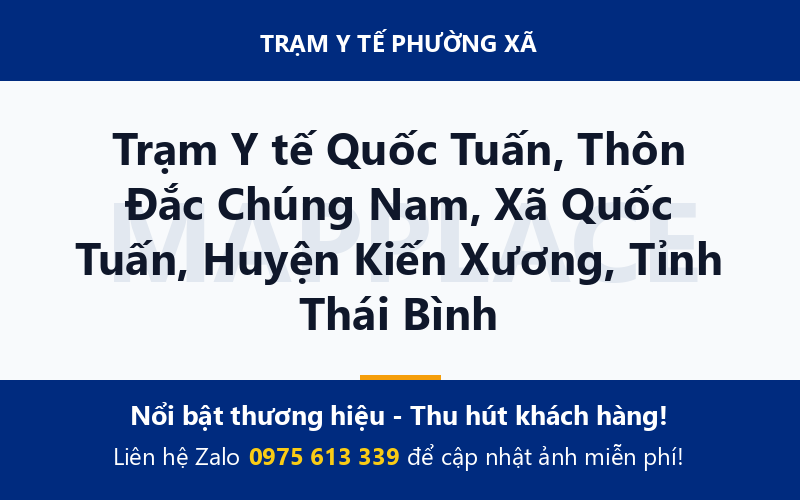 Trạm Y tế Quốc Tuấn, Thôn Đắc Chúng Nam, Xã Quốc Tuấn, Huyện Kiến Xương, Tỉnh Thái Bình