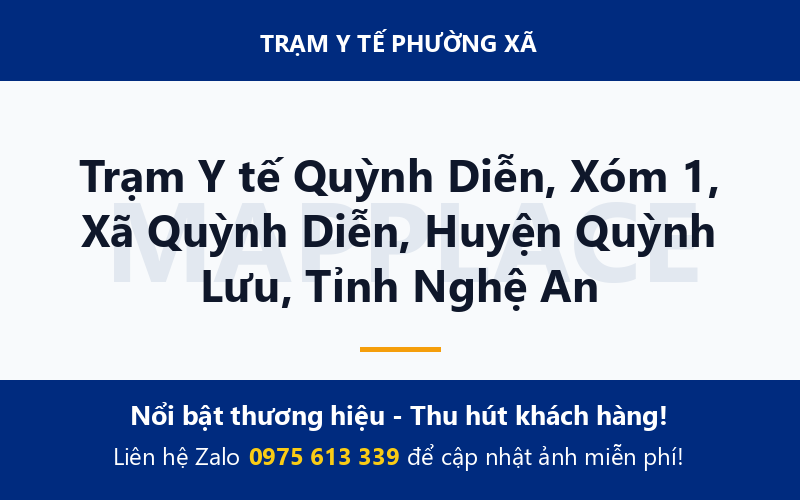 Trạm Y tế Quỳnh Diễn, Xóm 1, Xã Quỳnh Diễn, Huyện Quỳnh Lưu, Tỉnh Nghệ An