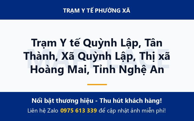 Trạm Y tế Quỳnh Lập, Tân Thành, Xã Quỳnh Lập, Thị xã Hoàng Mai, Tỉnh Nghệ An
