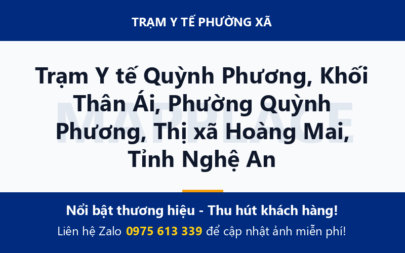 Trạm Y tế Quỳnh Phương, Khối Thân Ái, Phường Quỳnh Phương, Thị xã Hoàng Mai, Tỉnh Nghệ An