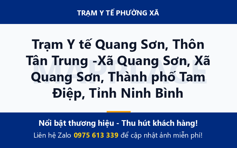 Trạm Y tế Quang Sơn, Thôn Tân Trung -Xã Quang Sơn, Xã Quang Sơn, Thành phố Tam Điệp, Tỉnh Ninh Bình