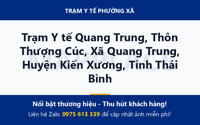 Trạm Y tế Quang Trung, Thôn Thượng Cúc, Xã Quang Trung, Huyện Kiến Xương, Tỉnh Thái Bình