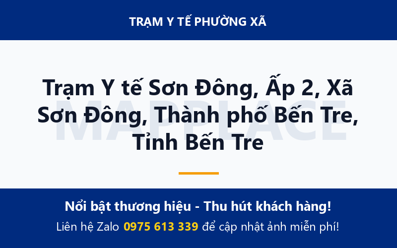 Trạm Y tế Sơn Đông, Ấp 2, Xã Sơn Đông, Thành phố Bến Tre, Tỉnh Bến Tre