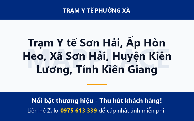 Trạm Y tế Sơn Hải, Ấp Hòn Heo, Xã Sơn Hải, Huyện Kiên Lương, Tỉnh Kiên Giang
