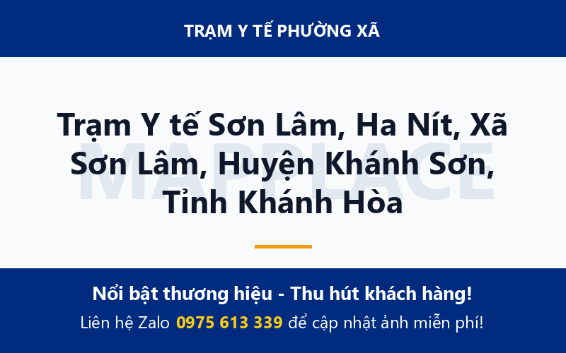 Trạm Y tế Sơn Lâm, Ha Nít, Xã Sơn Lâm, Huyện Khánh Sơn, Tỉnh Khánh Hòa