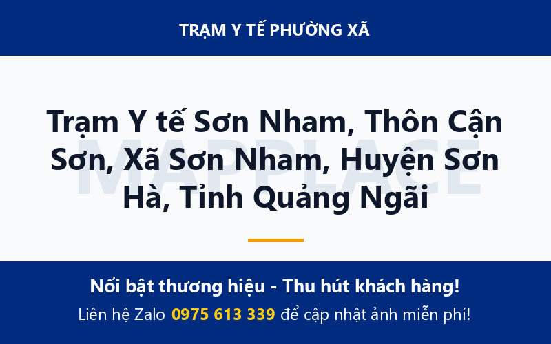 Trạm Y tế Sơn Nham, Thôn Cận Sơn, Xã Sơn Nham, Huyện Sơn Hà, Tỉnh Quảng Ngãi
