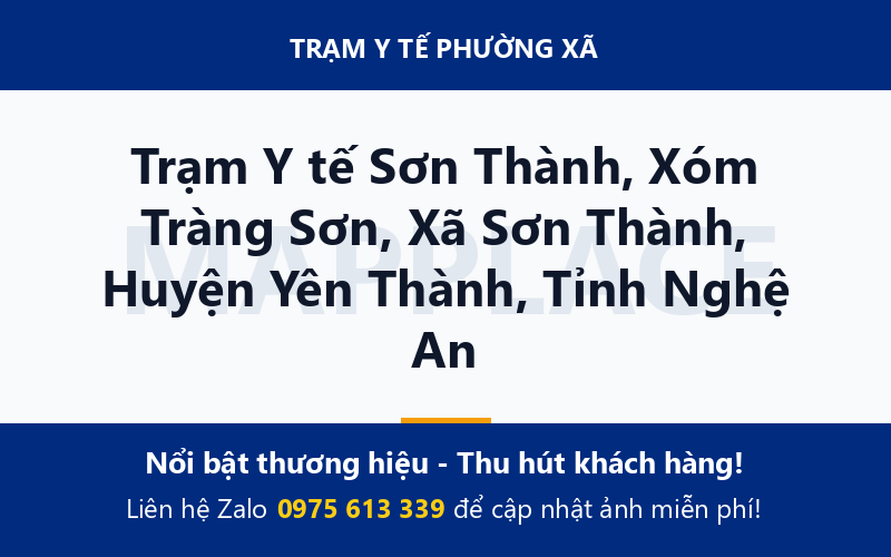 Trạm Y tế Sơn Thành, Xóm Tràng Sơn, Xã Sơn Thành, Huyện Yên Thành, Tỉnh Nghệ An