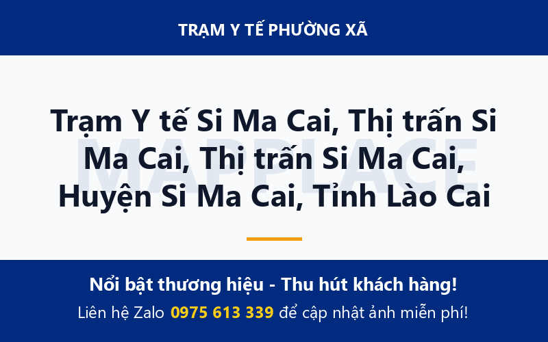Trạm Y tế Si Ma Cai, Thị trấn Si Ma Cai, Thị trấn Si Ma Cai, Huyện Si Ma Cai, Tỉnh Lào Cai