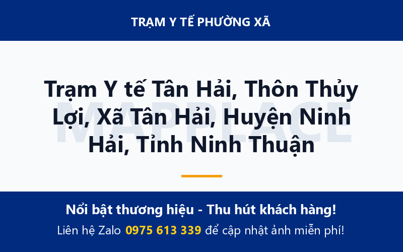 Trạm Y tế Tân Hải, Thôn Thủy Lợi, Xã Tân Hải, Huyện Ninh Hải, Tỉnh Ninh Thuận