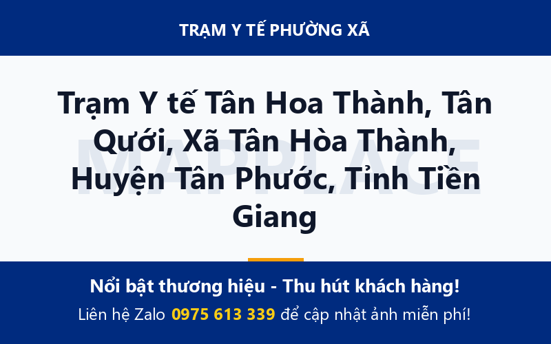 Trạm Y tế Tân Hoa Thành, Tân Qưới, Xã Tân Hòa Thành, Huyện Tân Phước, Tỉnh Tiền Giang