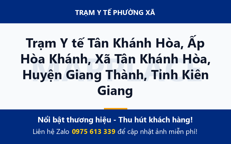 Trạm Y tế Tân Khánh Hòa, Ấp Hòa Khánh, Xã Tân Khánh Hòa, Huyện Giang Thành, Tỉnh Kiên Giang