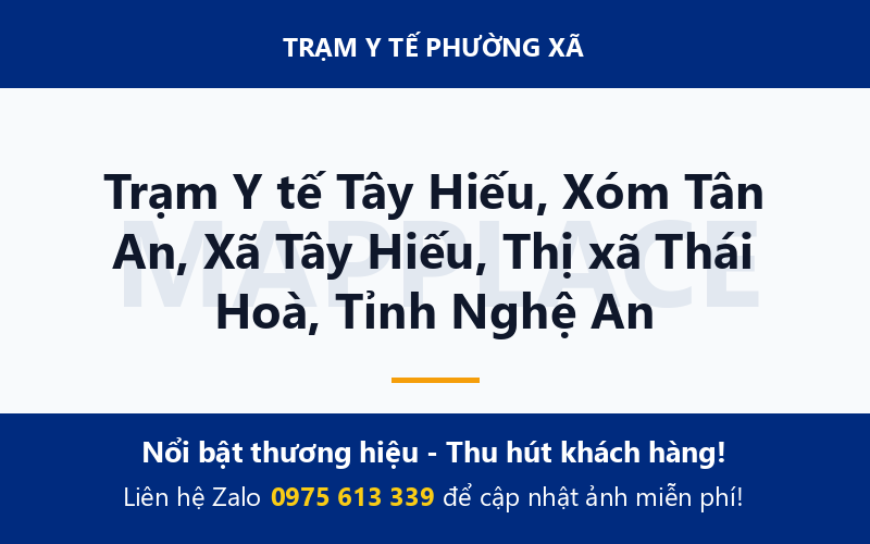 Trạm Y tế Tây Hiếu, Xóm Tân An, Xã Tây Hiếu, Thị xã Thái Hoà, Tỉnh Nghệ An