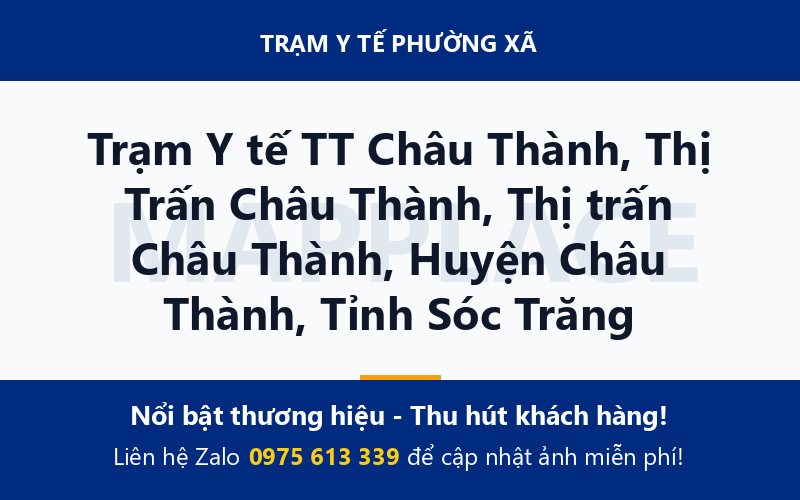 Trạm Y tế TT Châu Thành, Thị Trấn Châu Thành, Thị trấn Châu Thành, Huyện Châu Thành, Tỉnh Sóc Trăng