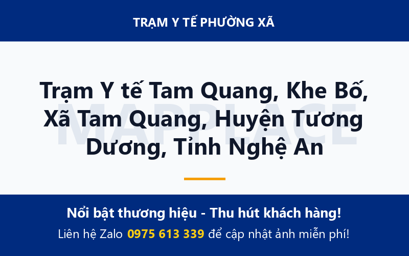 Trạm Y tế Tam Quang, Khe Bố, Xã Tam Quang, Huyện Tương Dương, Tỉnh Nghệ An