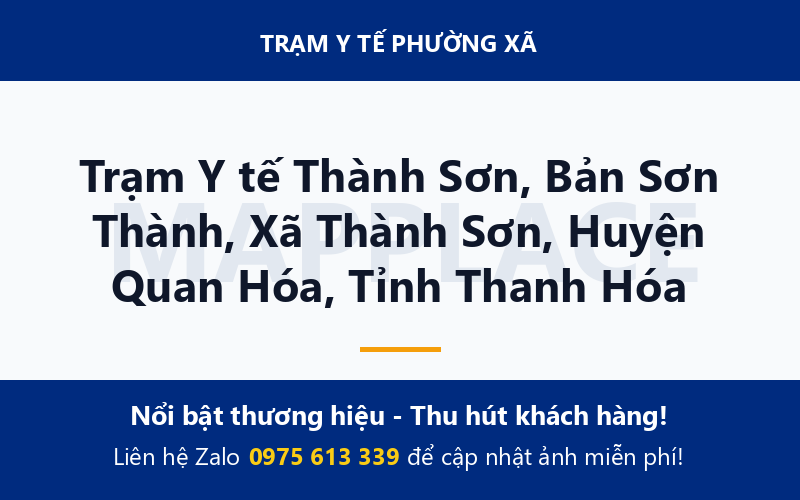 Trạm Y tế Thành Sơn, Bản Sơn Thành, Xã Thành Sơn, Huyện Quan Hóa, Tỉnh Thanh Hóa