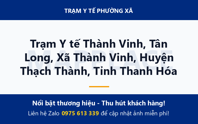 Trạm Y tế Thành Vinh, Tân Long, Xã Thành Vinh, Huyện Thạch Thành, Tỉnh Thanh Hóa