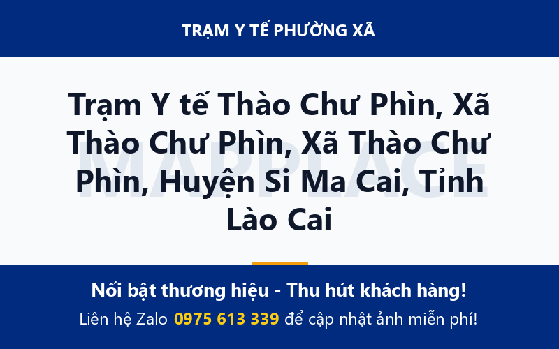 Trạm Y tế Thào Chư Phìn, Xã Thào Chư Phìn, Xã Thào Chư Phìn, Huyện Si Ma Cai, Tỉnh Lào Cai