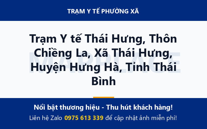 Trạm Y tế Thái Hưng, Thôn Chiềng La, Xã Thái Hưng, Huyện Hưng Hà, Tỉnh Thái Bình