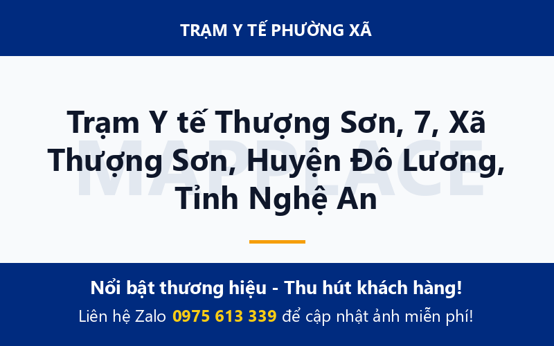 Trạm Y tế Thượng Sơn, 7, Xã Thượng Sơn, Huyện Đô Lương, Tỉnh Nghệ An