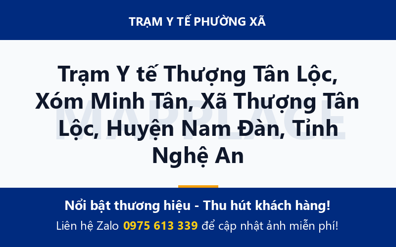 Trạm Y tế Thượng Tân Lộc, Xóm Minh Tân, Xã Thượng Tân Lộc, Huyện Nam Đàn, Tỉnh Nghệ An