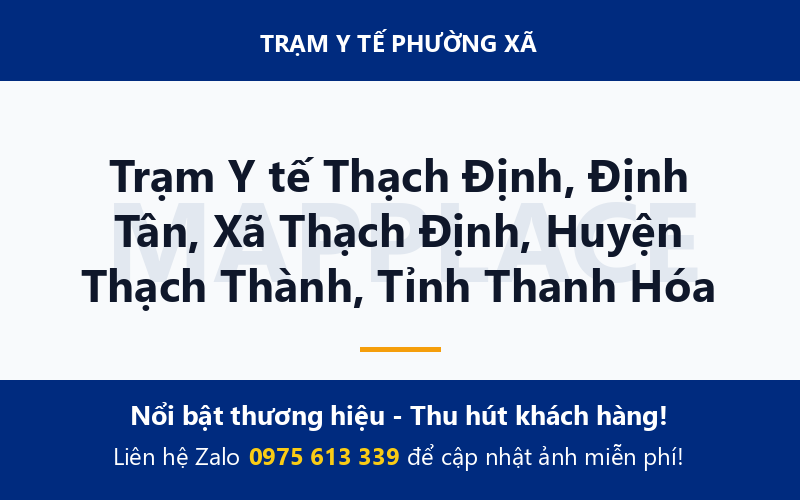 Trạm Y tế Thạch Định, Định Tân, Xã Thạch Định, Huyện Thạch Thành, Tỉnh Thanh Hóa
