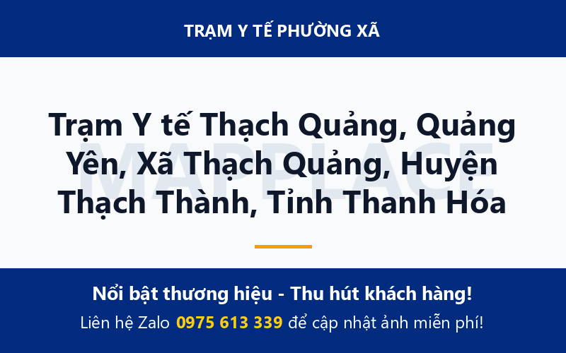 Trạm Y tế Thạch Quảng, Quảng Yên, Xã Thạch Quảng, Huyện Thạch Thành, Tỉnh Thanh Hóa