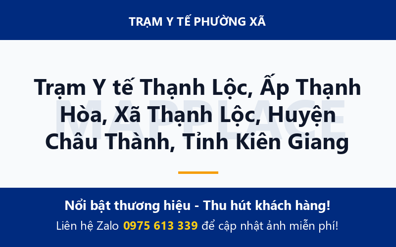 Trạm Y tế Thạnh Lộc, Ấp Thạnh Hòa, Xã Thạnh Lộc, Huyện Châu Thành, Tỉnh Kiên Giang