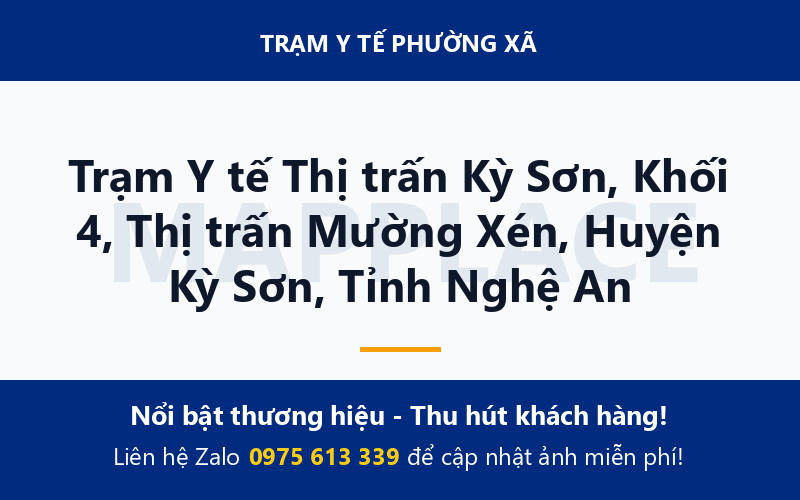Trạm Y tế Thị trấn Kỳ Sơn, Khối 4, Thị trấn Mường Xén, Huyện Kỳ Sơn, Tỉnh Nghệ An