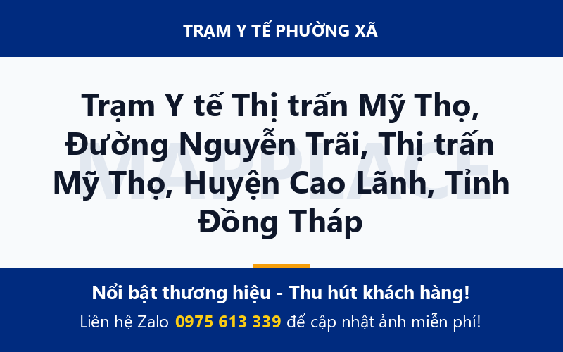 Trạm Y tế Thị trấn Mỹ Thọ, Đường Nguyễn Trãi, Thị trấn Mỹ Thọ, Huyện Cao Lãnh, Tỉnh Đồng Tháp