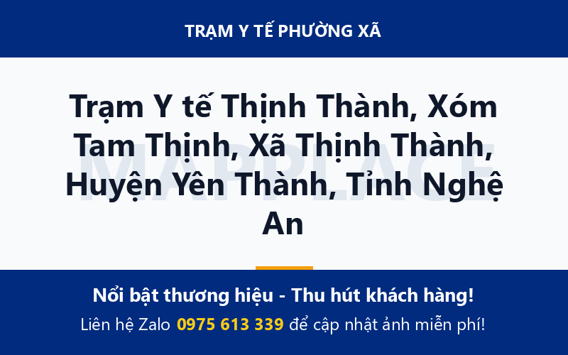 Trạm Y tế Thịnh Thành, Xóm Tam Thịnh, Xã Thịnh Thành, Huyện Yên Thành, Tỉnh Nghệ An