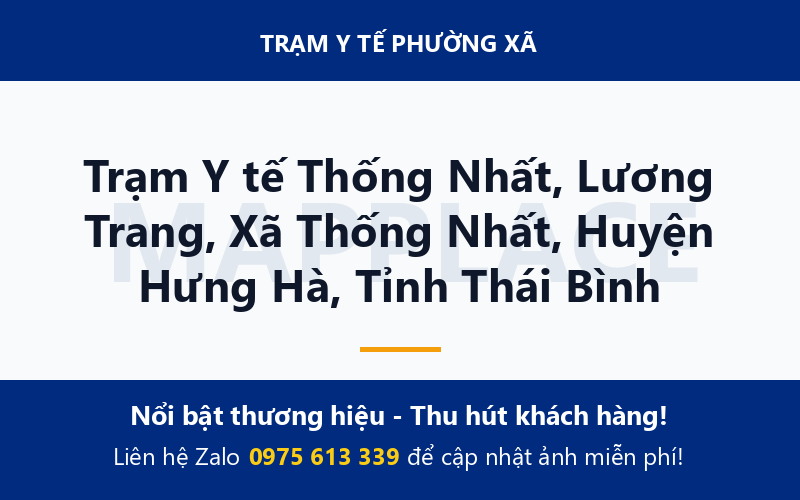 Trạm Y tế Thống Nhất, Lương Trang, Xã Thống Nhất, Huyện Hưng Hà, Tỉnh Thái Bình