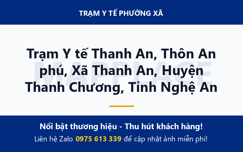 Trạm Y tế Thanh An, Thôn An phú, Xã Thanh An, Huyện Thanh Chương, Tỉnh Nghệ An
