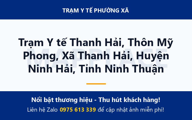 Trạm Y tế Thanh Hải, Thôn Mỹ Phong, Xã Thanh Hải, Huyện Ninh Hải, Tỉnh Ninh Thuận