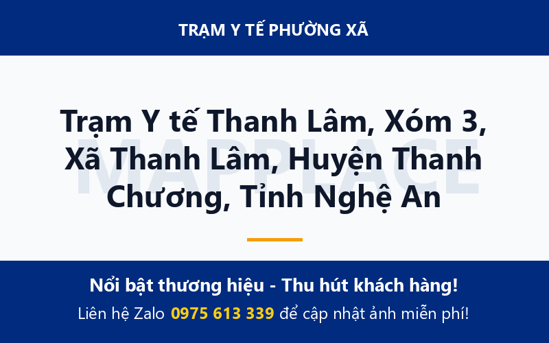 Trạm Y tế Thanh Lâm, Xóm 3, Xã Thanh Lâm, Huyện Thanh Chương, Tỉnh Nghệ An