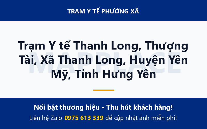 Trạm Y tế Thanh Long, Thượng Tài, Xã Thanh Long, Huyện Yên Mỹ, Tỉnh Hưng Yên
