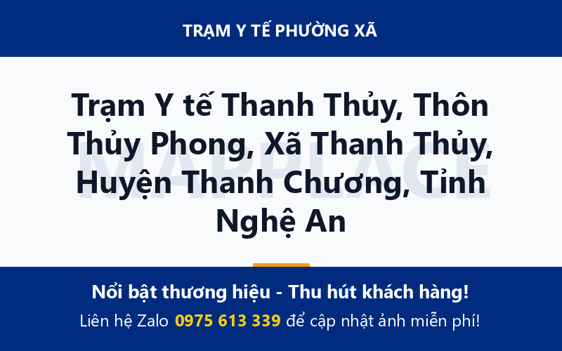 Trạm Y tế Thanh Thủy, Thôn Thủy Phong, Xã Thanh Thủy, Huyện Thanh Chương, Tỉnh Nghệ An