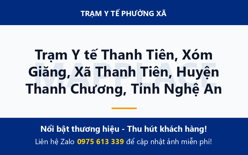 Trạm Y tế Thanh Tiên, Xóm Giăng, Xã Thanh Tiên, Huyện Thanh Chương, Tỉnh Nghệ An