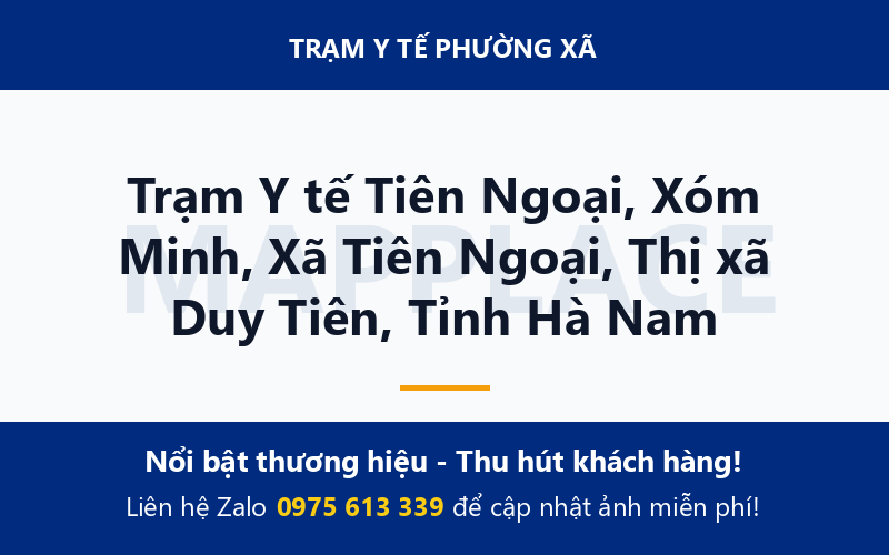 Trạm Y tế Tiên Ngoại, Xóm Minh, Xã Tiên Ngoại, Thị xã Duy Tiên, Tỉnh Hà Nam