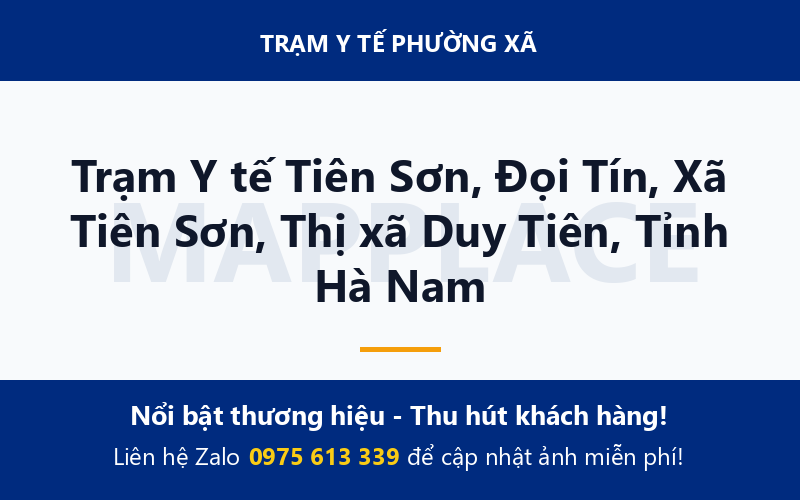 Trạm Y tế Tiên Sơn, Đọi Tín, Xã Tiên Sơn, Thị xã Duy Tiên, Tỉnh Hà Nam