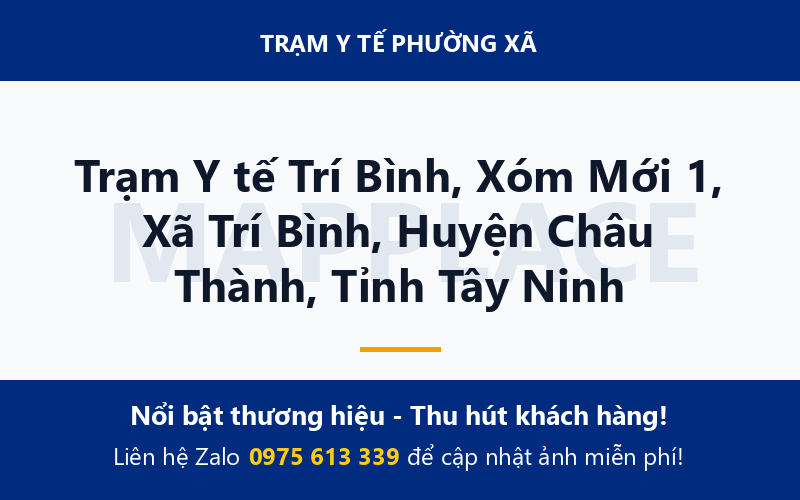 Trạm Y tế Trí Bình, Xóm Mới 1, Xã Trí Bình, Huyện Châu Thành, Tỉnh Tây Ninh