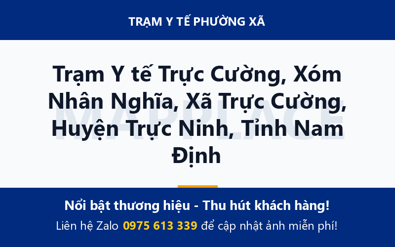 Trạm Y tế Trực Cường, Xóm Nhân Nghĩa, Xã Trực Cường, Huyện Trực Ninh, Tỉnh Nam Định