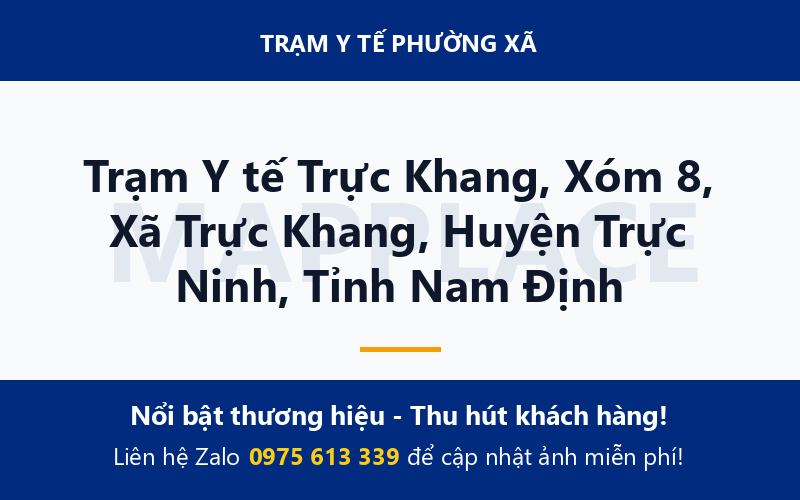 Trạm Y tế Trực Khang, Xóm 8, Xã Trực Khang, Huyện Trực Ninh, Tỉnh Nam Định