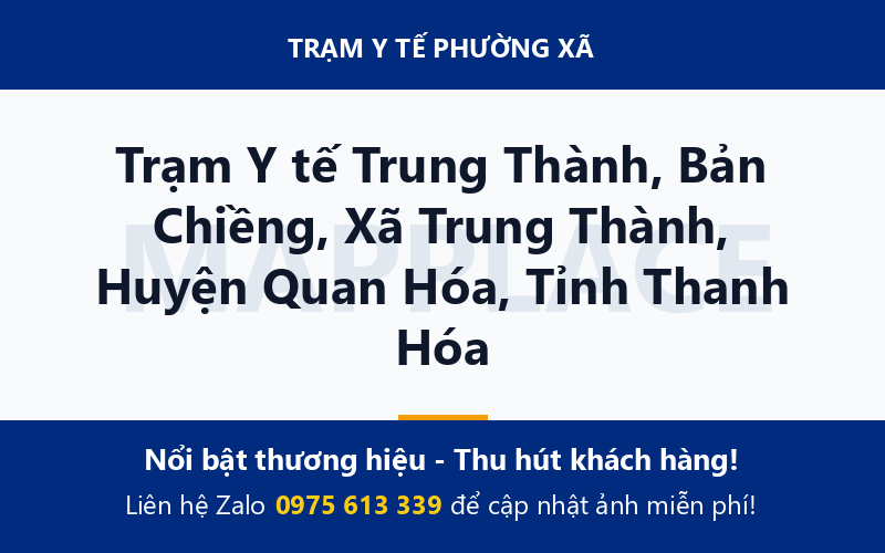 Trạm Y tế Trung Thành, Bản Chiềng, Xã Trung Thành, Huyện Quan Hóa, Tỉnh Thanh Hóa