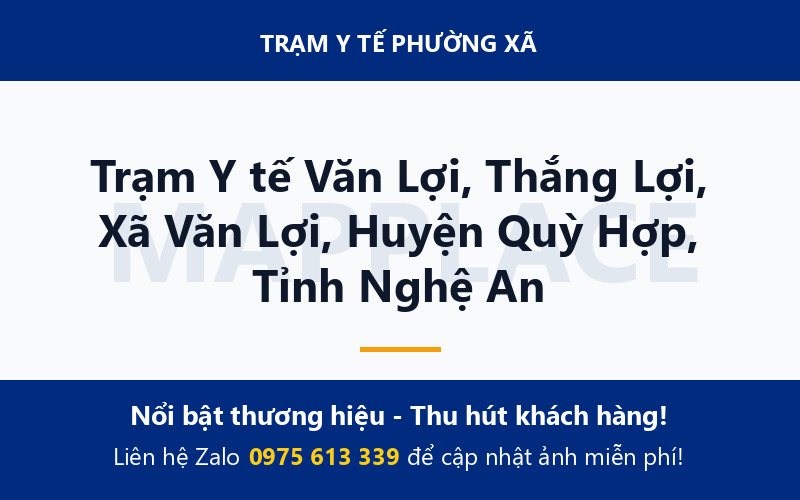 Trạm Y tế Văn Lợi, Thắng Lợi, Xã Văn Lợi, Huyện Quỳ Hợp, Tỉnh Nghệ An