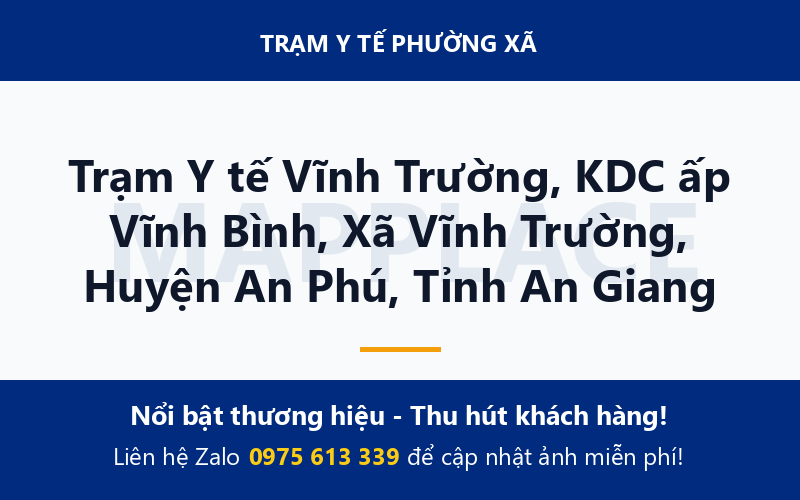 Trạm Y tế Vĩnh Trường, KDC ấp Vĩnh Bình, Xã Vĩnh Trường, Huyện An Phú, Tỉnh An Giang