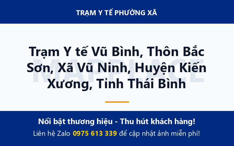 Trạm Y tế Vũ Bình, Thôn Bắc Sơn, Xã Vũ Ninh, Huyện Kiến Xương, Tỉnh Thái Bình