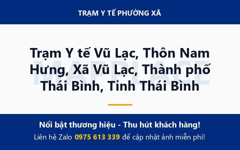 Trạm Y tế Vũ Lạc, Thôn Nam Hưng, Xã Vũ Lạc, Thành phố Thái Bình, Tỉnh Thái Bình