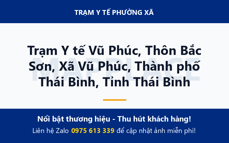 Trạm Y tế Vũ Phúc, Thôn Bắc Sơn, Xã Vũ Phúc, Thành phố Thái Bình, Tỉnh Thái Bình