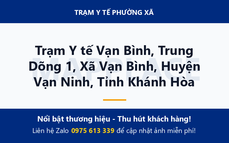 Trạm Y tế Vạn Bình, Trung Dõng 1, Xã Vạn Bình, Huyện Vạn Ninh, Tỉnh Khánh Hòa